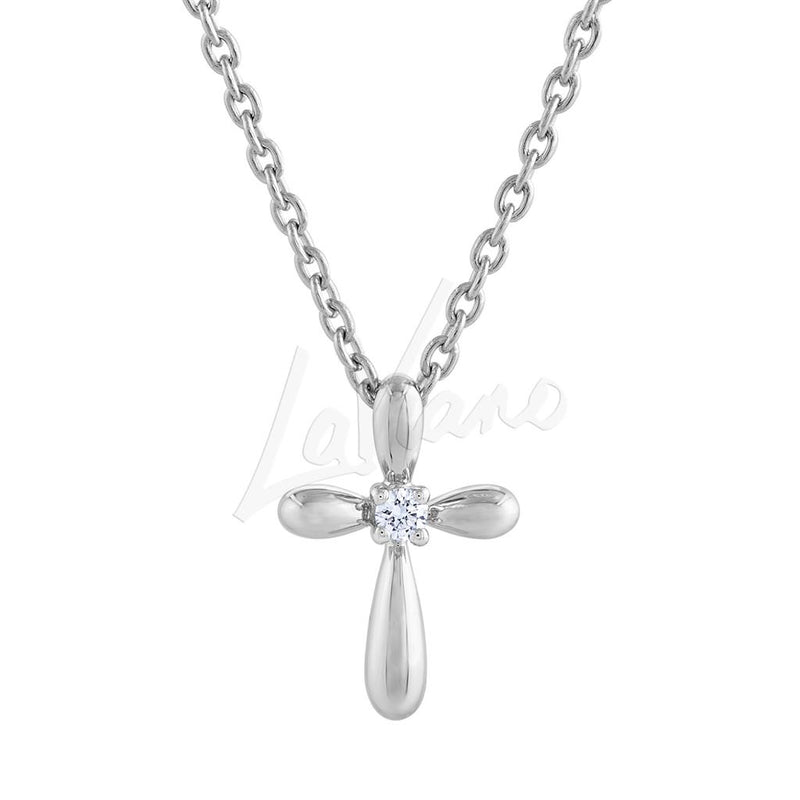 LaViano Fashion 14K White Gold Cross