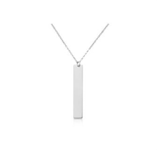 LaViano Fashion Sterling SIlver Bar Necklace