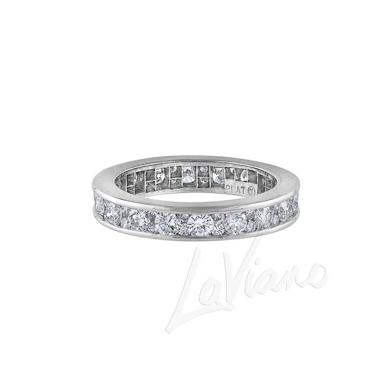LaViano Fashion Platinum Diamond Eternity Wedding Band
