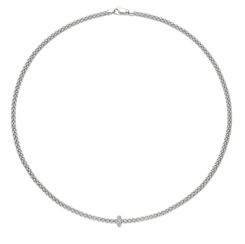 FOPE 18K White Gold Necklace  Diamonds