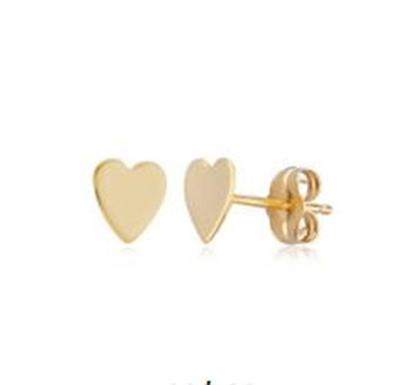 LaViano Fashion 14K Yellow Gold Heart Earrings