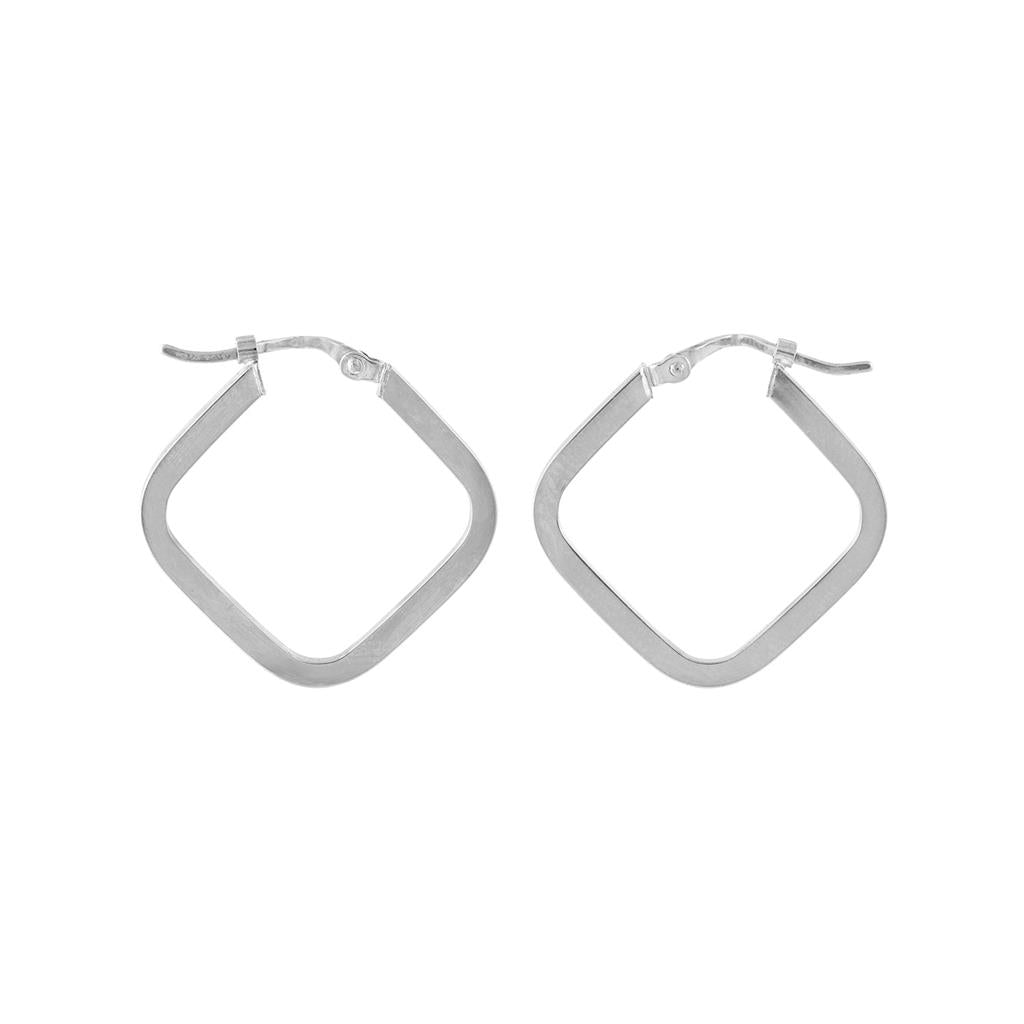 LaViano Fashion 18K White Gold Hoop Earrings