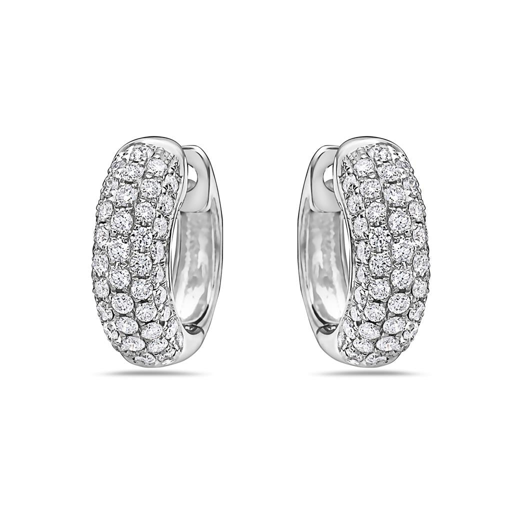 LaViano Fashion 18K White Gold Diamond Earrings