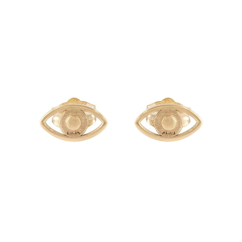 LaViano Fashion 14K Yellow Gold Evil Eye Earrings