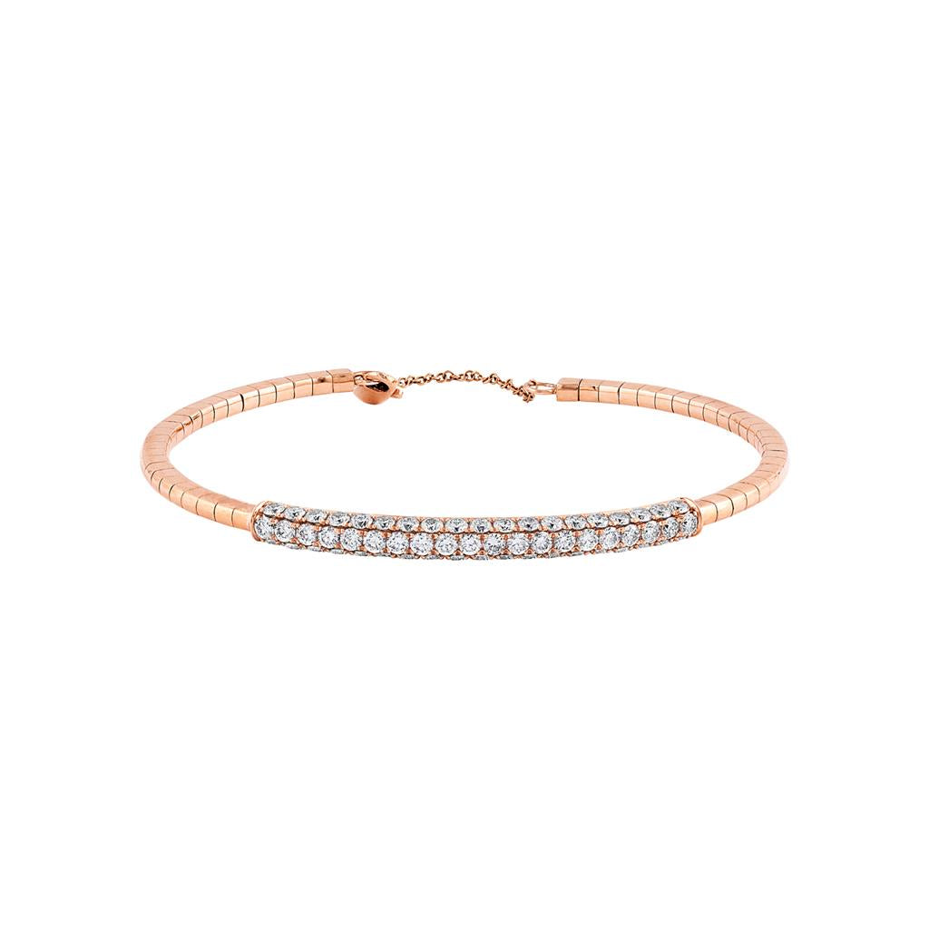 LaViano Fashion 14K Rose Gold Diamond Bracelet