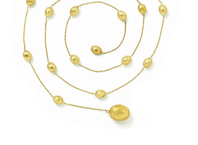 Nanis 18K Yellow Gold Beaded Necklace