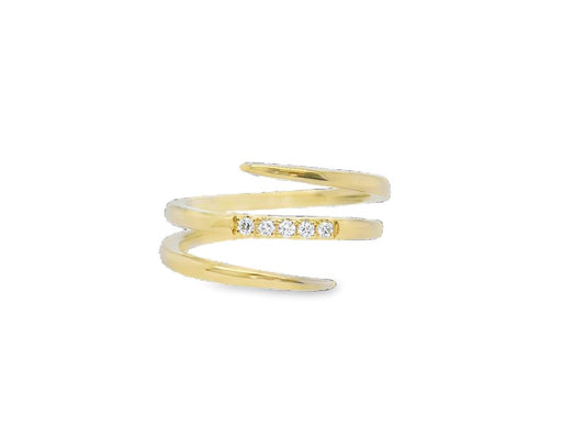 LaViano Fashion 18K Yellow Gold Diamond Ring