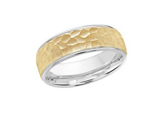 LaViano Fashion 14K Two Tone Wedding Band 7MM Size 10