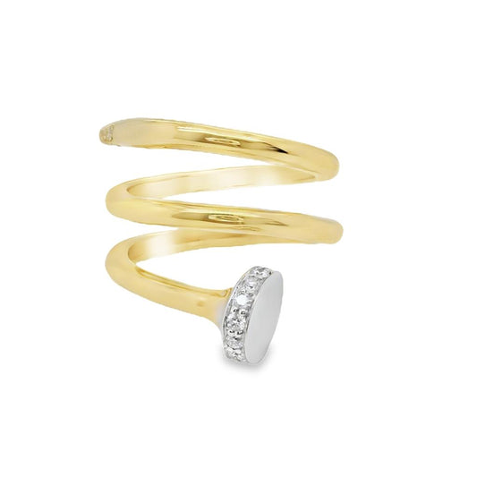 LaViano Fashion 18K Yellow Gold Diamond Ring