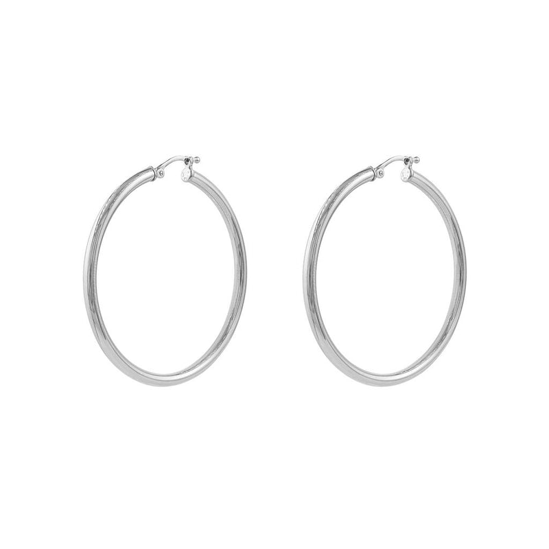 LaViano Fashion 14K White Gold Hoop Earrings