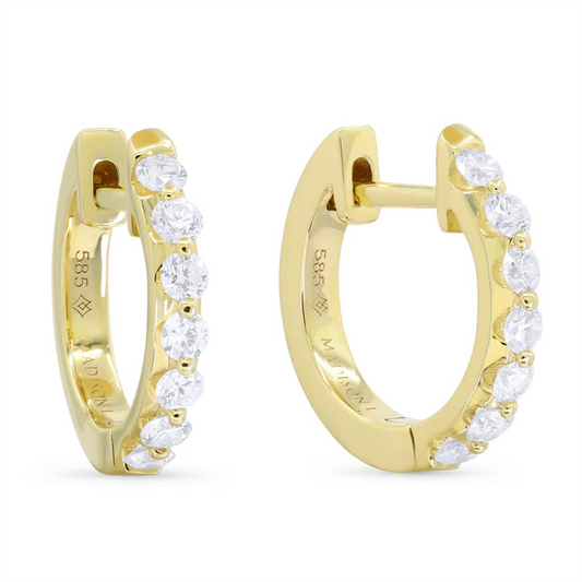 LaViano Fashion 14K Yellow Gold Diamond Earrings