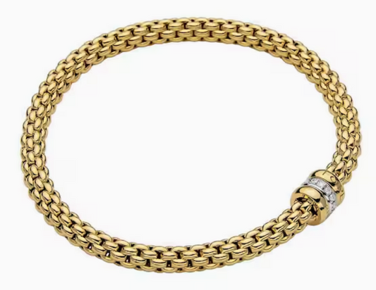 FOPE 18K Two Tone  Diamond Bracelet