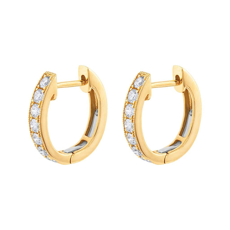 LaViano Fashion 18K Yellow Gold Diamond Earrings