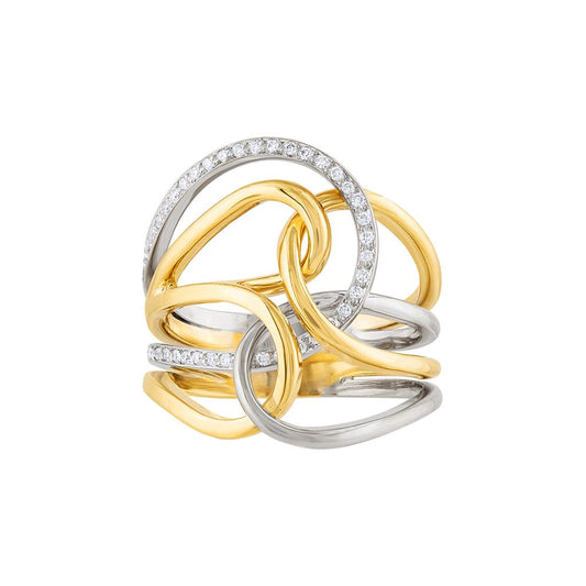 LaViano Fashion 18K Two Tone Diamond Ring Diamonds .25 Carats