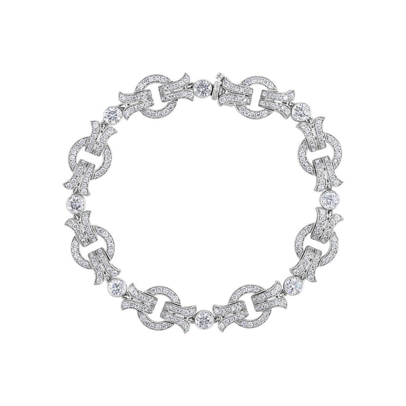 LaViano Fashion 14K White Gold Diamond Bracelet