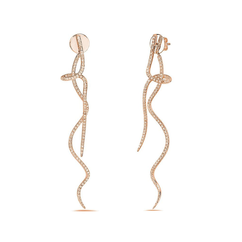LaViano Fashion 18K Rose Gold Diamond Earrings