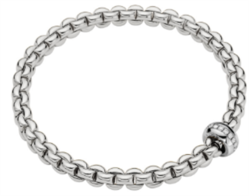 FOPE 18K White Gold Bracelet Diamonds.