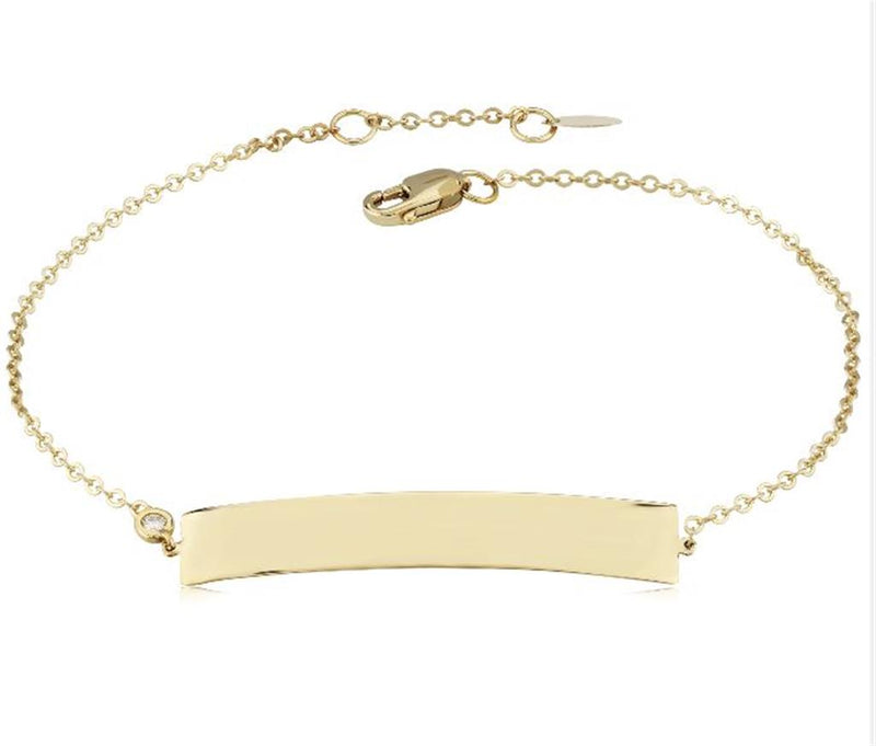 LaViano Fashion 14K Yellow Gold I.D Bracelet