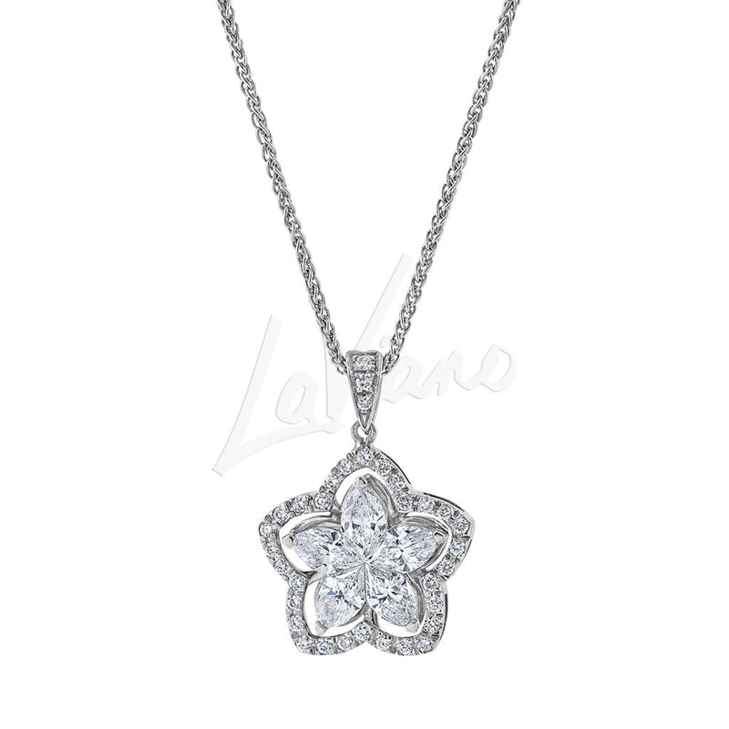 LaViano Fashion 18 Karat White Gold Diamond Necklace