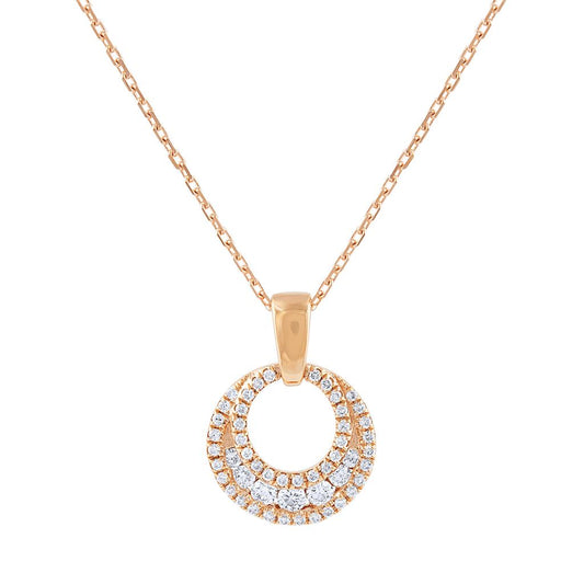 Frederic Sage 14K Rose Gold Small Diamond Pendant