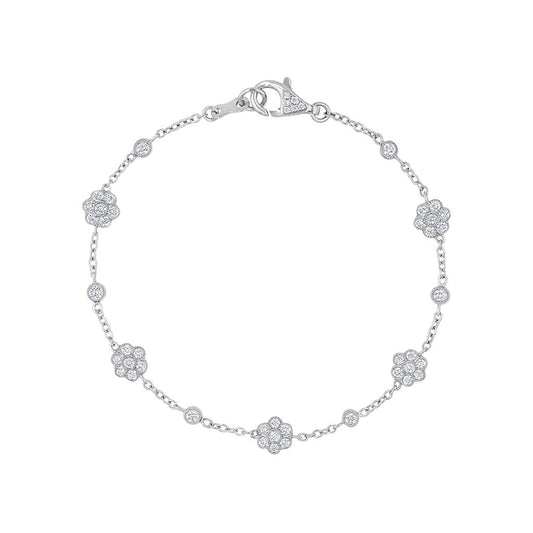 LaViano Fashion 18K White Gold Diamond Bracelet