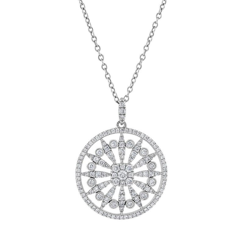 LaViano Fashion 14K White Gold Diamond Pendant