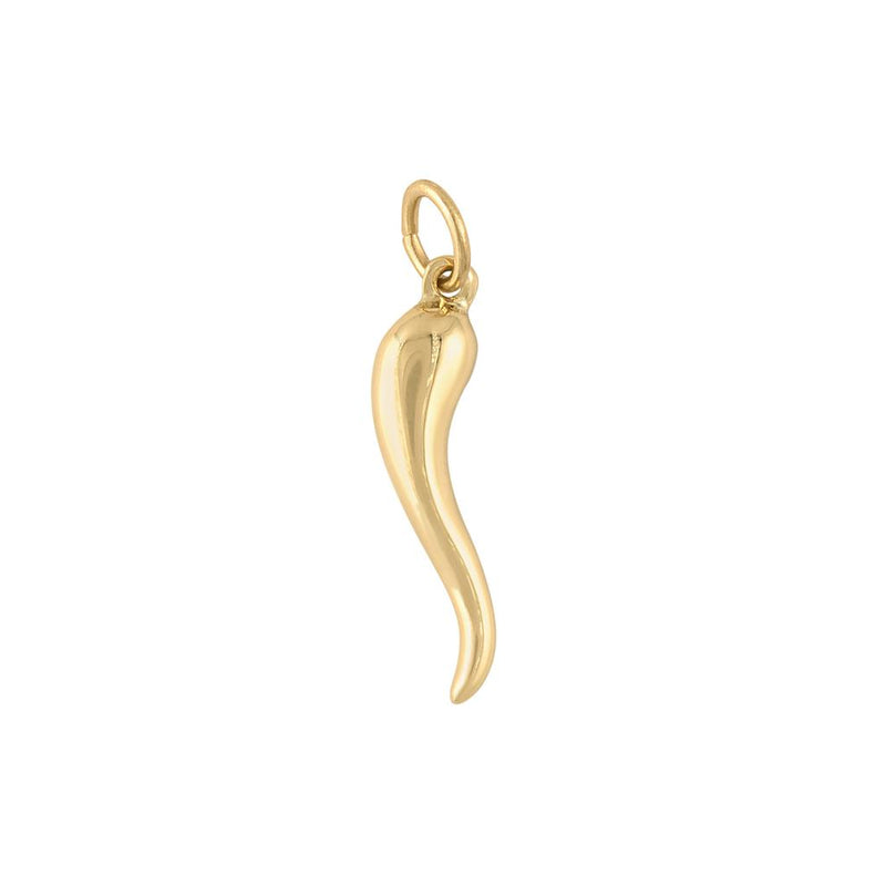 LaViano Fashion 14K Yellow Gold Italian Horn