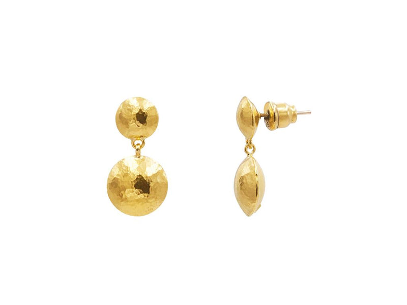 Gurhan 24K Yellow Gold Lentil Drop Earrings