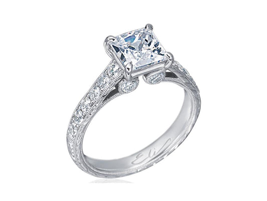 ELI Jewels Platinum Diamond Semi- Mounting
