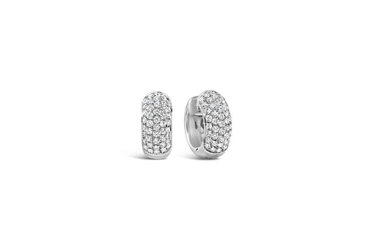 Frederic Sage 14K White Gold Diamond Huggie Earrings
