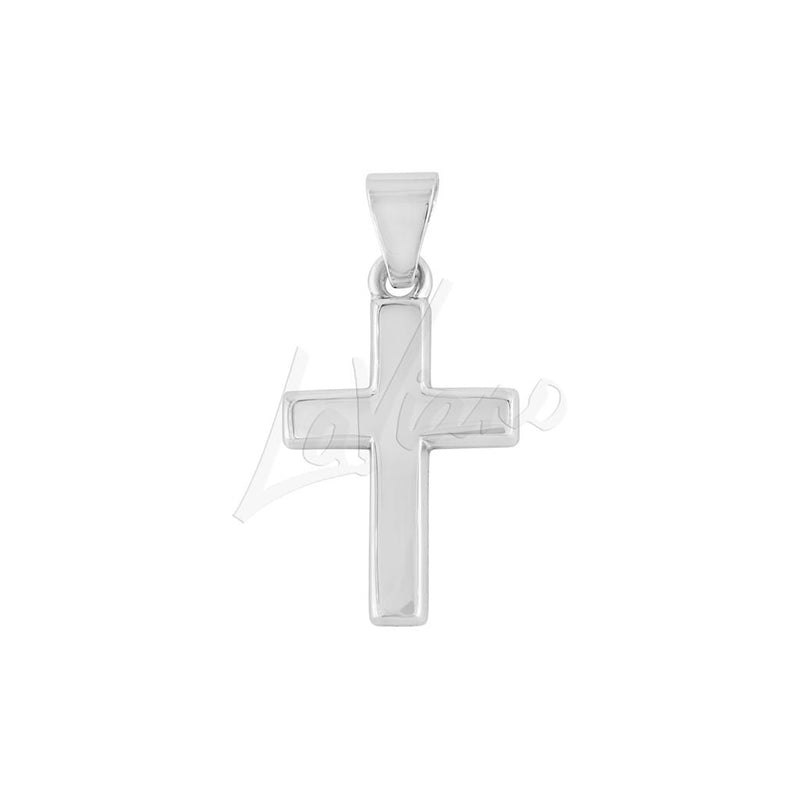 LaViano Fashion 14 Karat White Gold Cross