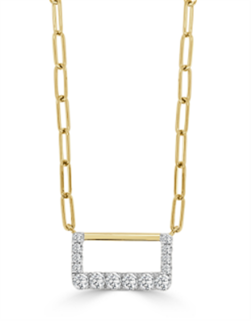 Frederic Sage 14K Two Tone Diamond Necklace