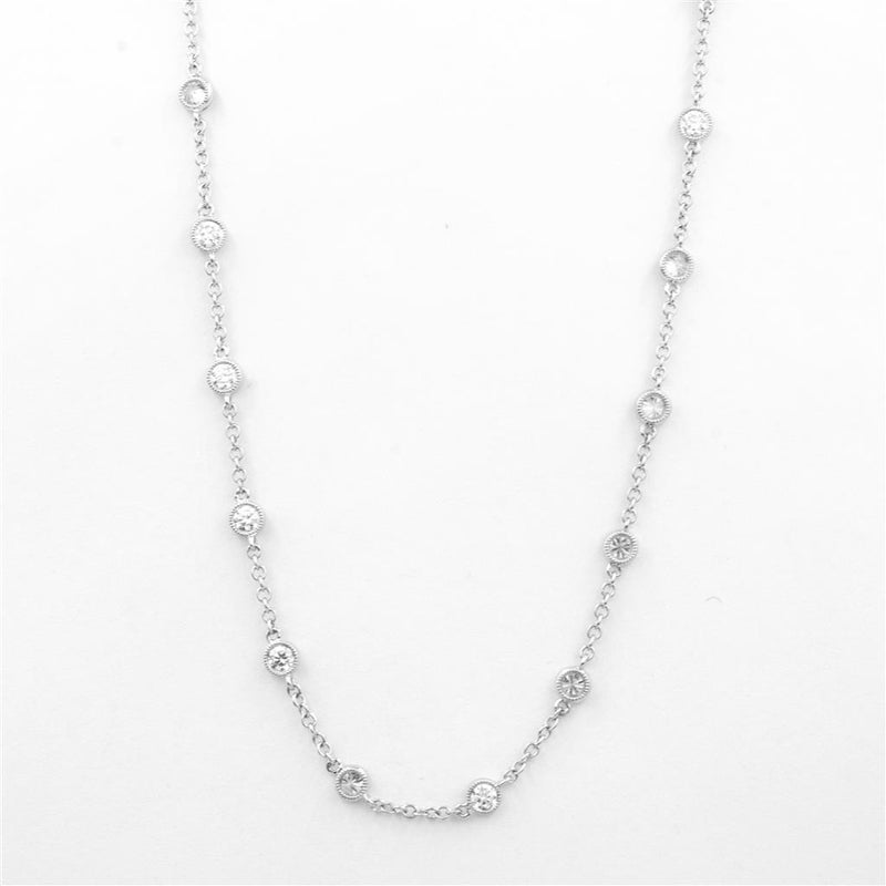 LaViano Fashion 18K White Gold Diamond Necklace