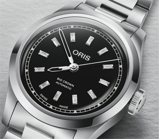 ORIS Big Crown Diamonds 34mm Automatic Black Diamond Dial Stainless Steel Bracelet 01 531 7797 4094-07 8 17 06