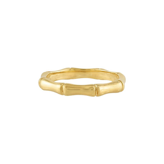 LaViano Fashion 18K Yellow Gold Bamboo Ring