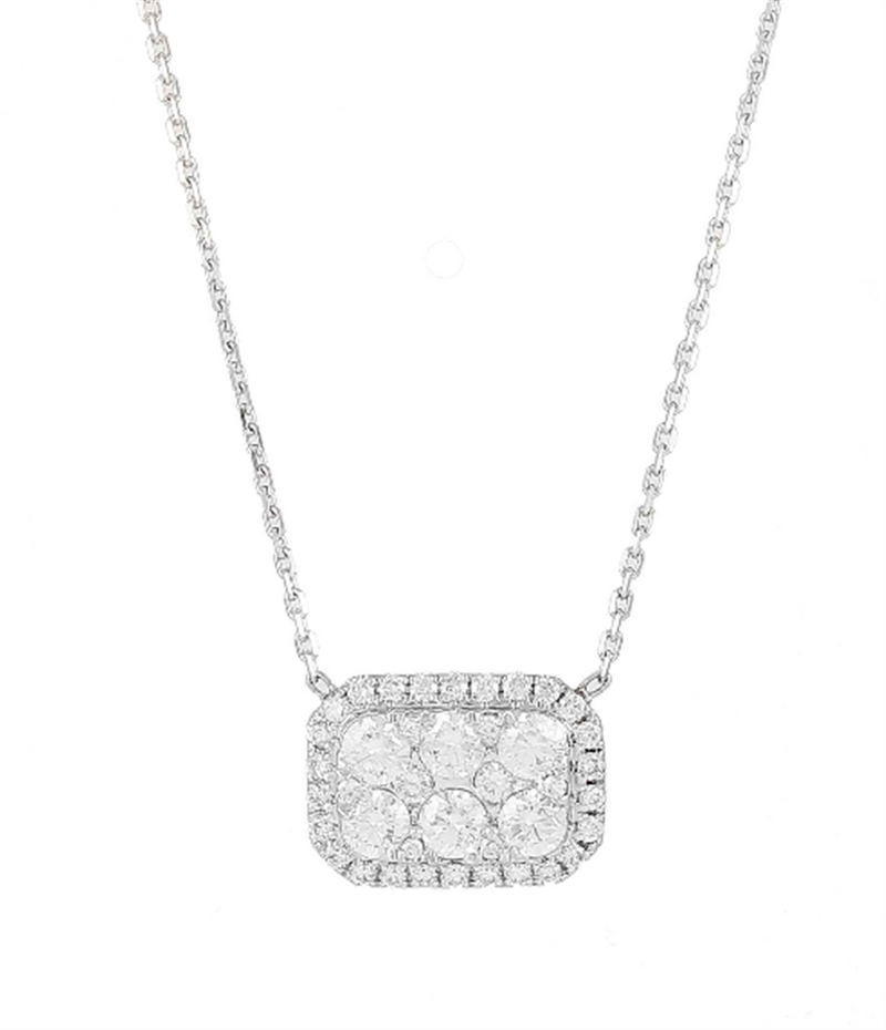 Frederic Sage 18K White Gold Diamond Necklace