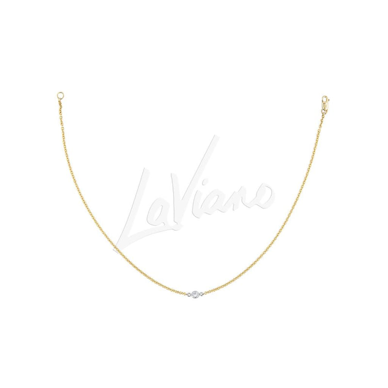 LaViano Fashion 14K Yellow Gold Diamond Anklet