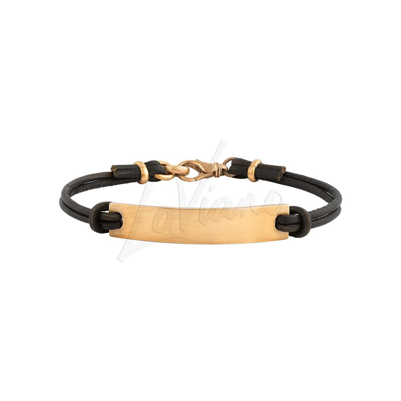 LaViano Fashion 18 Karat Rose Gold Gents I.D. Bracelet