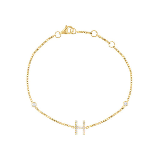 LaViano Fashion 14K Yellow Gold Diamond Bracelet
