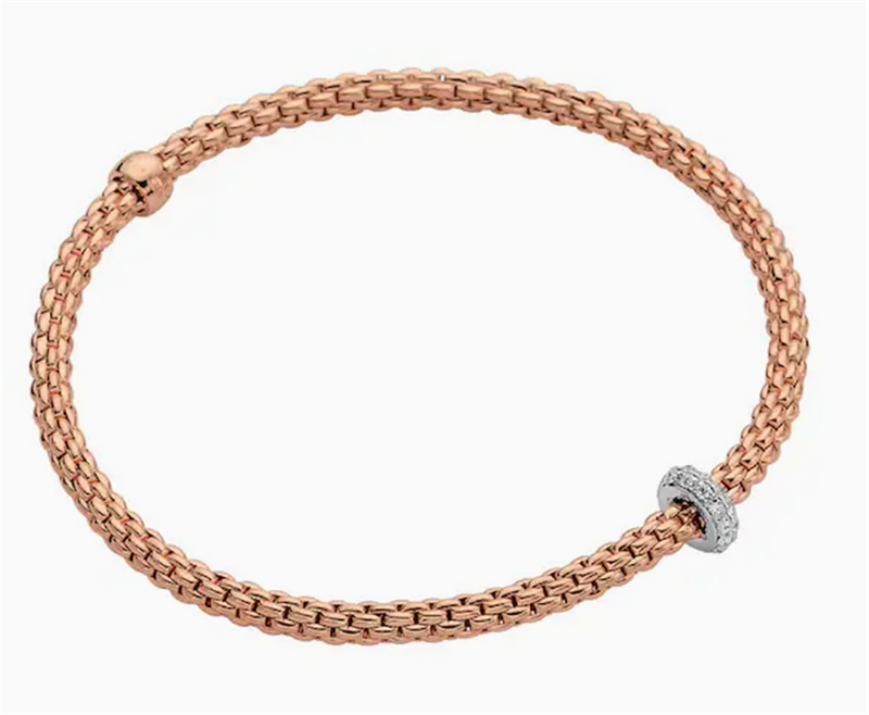 FOPE 18K Rose and White Gold Diamond Bracelet