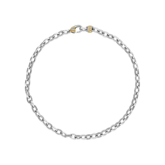 LaViano Fashion Sterling Silver and 18K Yellow Gold Judith Ripka Necklace