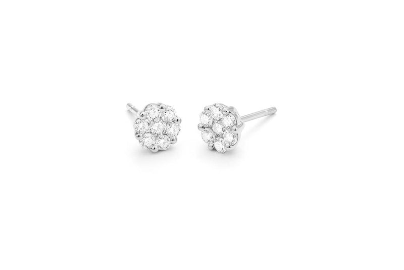 LaViano Fashion 14K White Gold Diamond Earrings