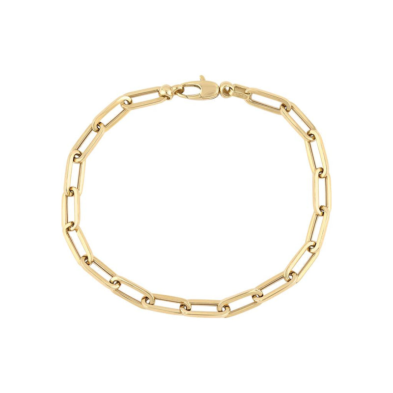 LaViano Fashion 14K Yellow Gold Paperclip Bracelet