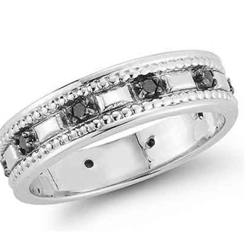 Barbela Design 14K White Gold Black Beirut Diamond Ring