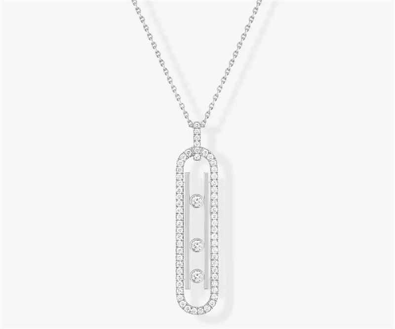 Messika 18K White Gold Diamond Move 10TH  PV Necklace