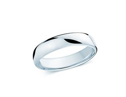 LaViano Fashion 18K White Gold Wedding Band 5MM Size 10