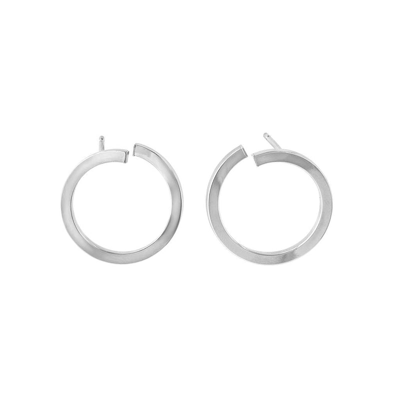 LaViano Fashion 18K White Gold Hoop Earrings