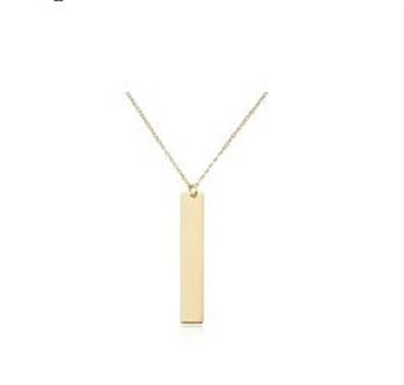 LaViano Fashion 14K Yellow Gold Bar Pendant