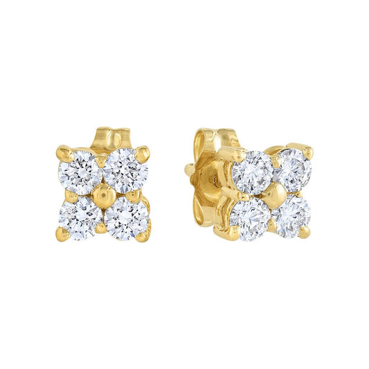LaViano Fashion 14K Yellow Gold Diamond Earrings