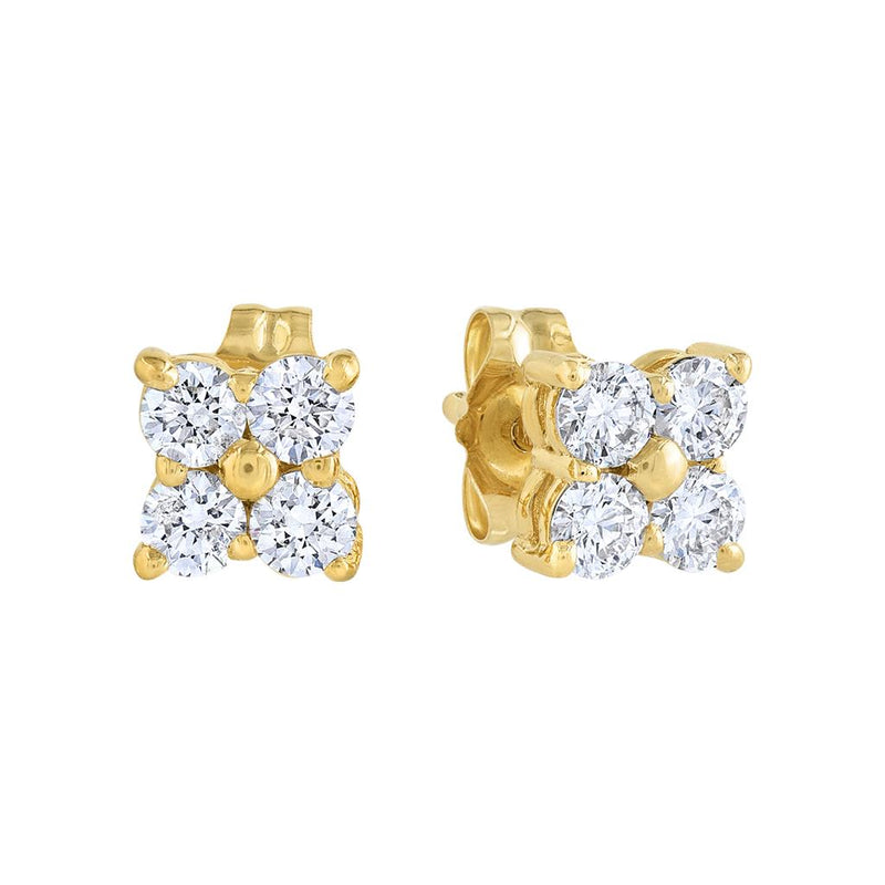 LaViano Fashion 14K Yellow Gold Diamond Earrings